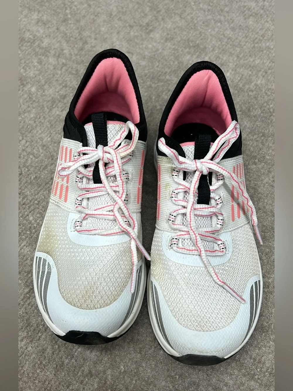 Girls Running Shoes White/Pink size 2